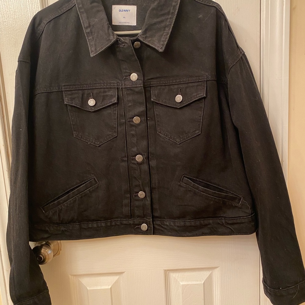 Old Navy black jean jacket size XL